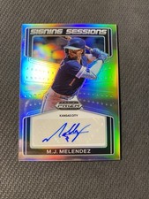 M.J. Melendez 2022 Panini Prizm Signing Sessions Refractor Auto Card