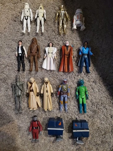 New ListingKenner Star Wars Vintage Action Figures Lot .  17 Figures