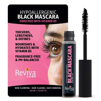 Black Hypoallergenic Mascara Sensitive Eyes Older Women 50 60 Plus 0.25 oz