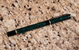 Waterman Laureat Marble Green Fountain Pen