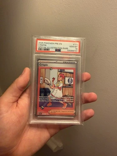 Crispin 171/131 PSA 10 SIR Prismatic Evolutions Pokemon 2025 GEM MINT