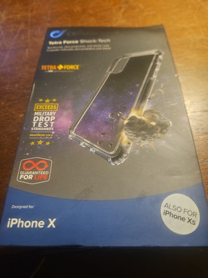 Cellularline Tetra Force Shock-Twist Schutzcover Iphone X Schwarz Transparent 