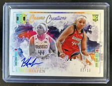 2025 Panini Impeccable WNBA Kiki Iriafen Canvas Creations RC Holo Gold Auto #/10