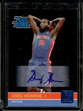 2010-11 Panini Donruss Greg Monroe Signatures Rookie RC Auto #/399 Pistons