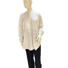 FP Movement Ivory Embroidered Oversized Tunic Sweatshirt – M