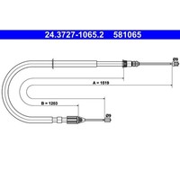 Ate Handbremsseil Hinten Links Passend FüR Renault Megane | 24.3727-1065.2