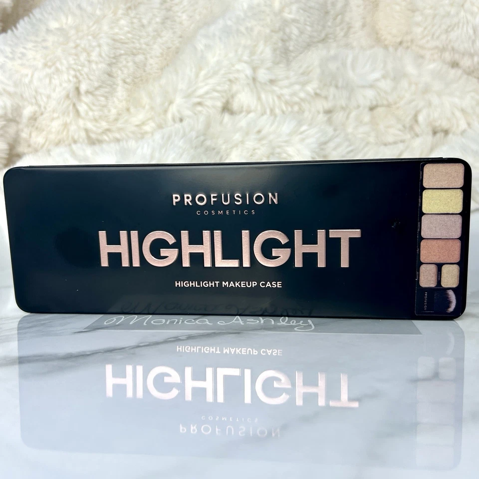 Profusion Cosmetics 6 Shade Contour / Highlight Palette & Brush in Case, New - Image 3 of 4