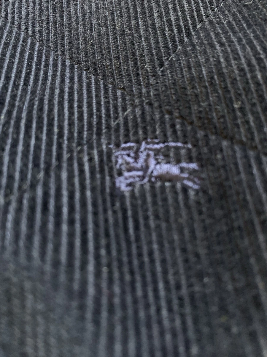 Burberry Chaqueta de terciopelo acanalado azul marino revestimiento azulejos algodón para mujer S