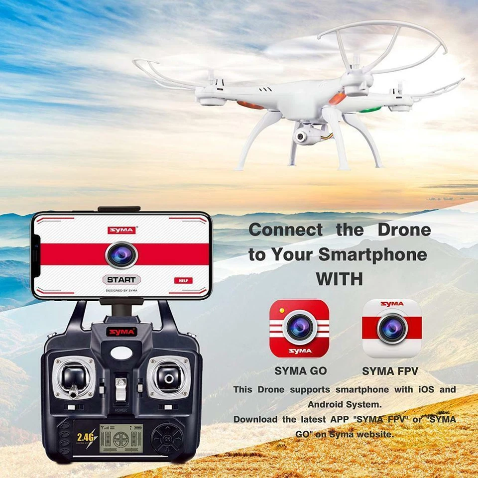 Syma X5SW-V3 HD 720P Drone FPV Drone with One Key 360° Roll Gift Toys For Kids - Image 4 of 4