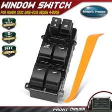 Front Left LH Driver Power Window Switch for Honda Civic 2012-2013 Sedan 4-Door