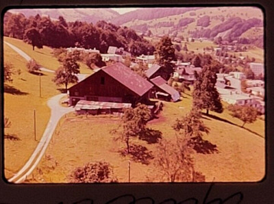 1975  Countryside Buildings in Pilatus Alps Switzerland 35mm Photo Slide Org