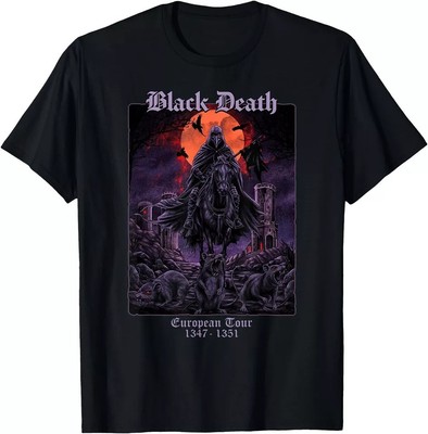 Black Death European Tour Medieval History T Shirt Men