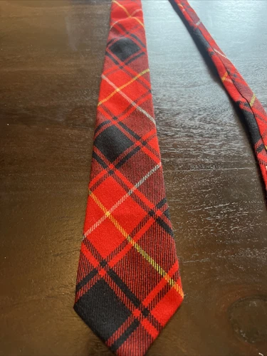 Tailer Made Scottish Tartan Tie By  Scottish Madern ,  Plaid 100% Wool - # 15