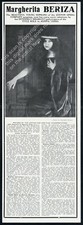 1914 Margherita Beriza photo as Monna Vanna opera reviews vintage trade print ad