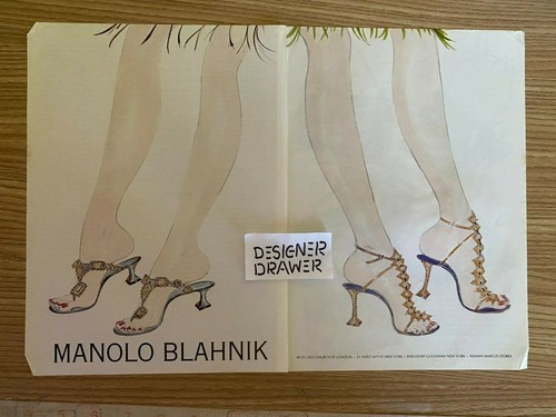 Manolo Blahnik Vintage 1999 Illustrated 