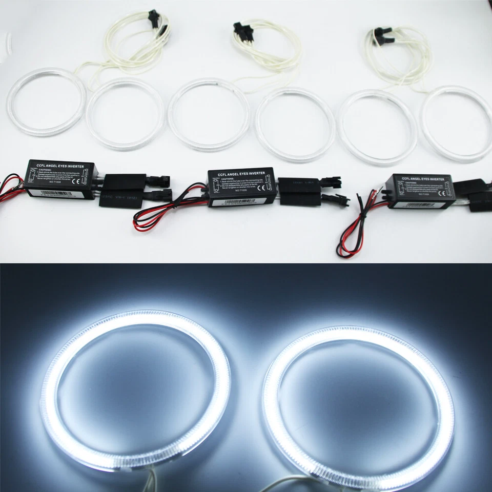 LED Xenon White CCFL Angel Eyes Halo Rings Kit For Alfa Romeo 159 2005-2011 DRL - Image 3 of 4