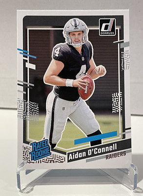 Aidan O'Connell Donruss Football 2023 Rated Rookie #360 Las Vegas Raiders