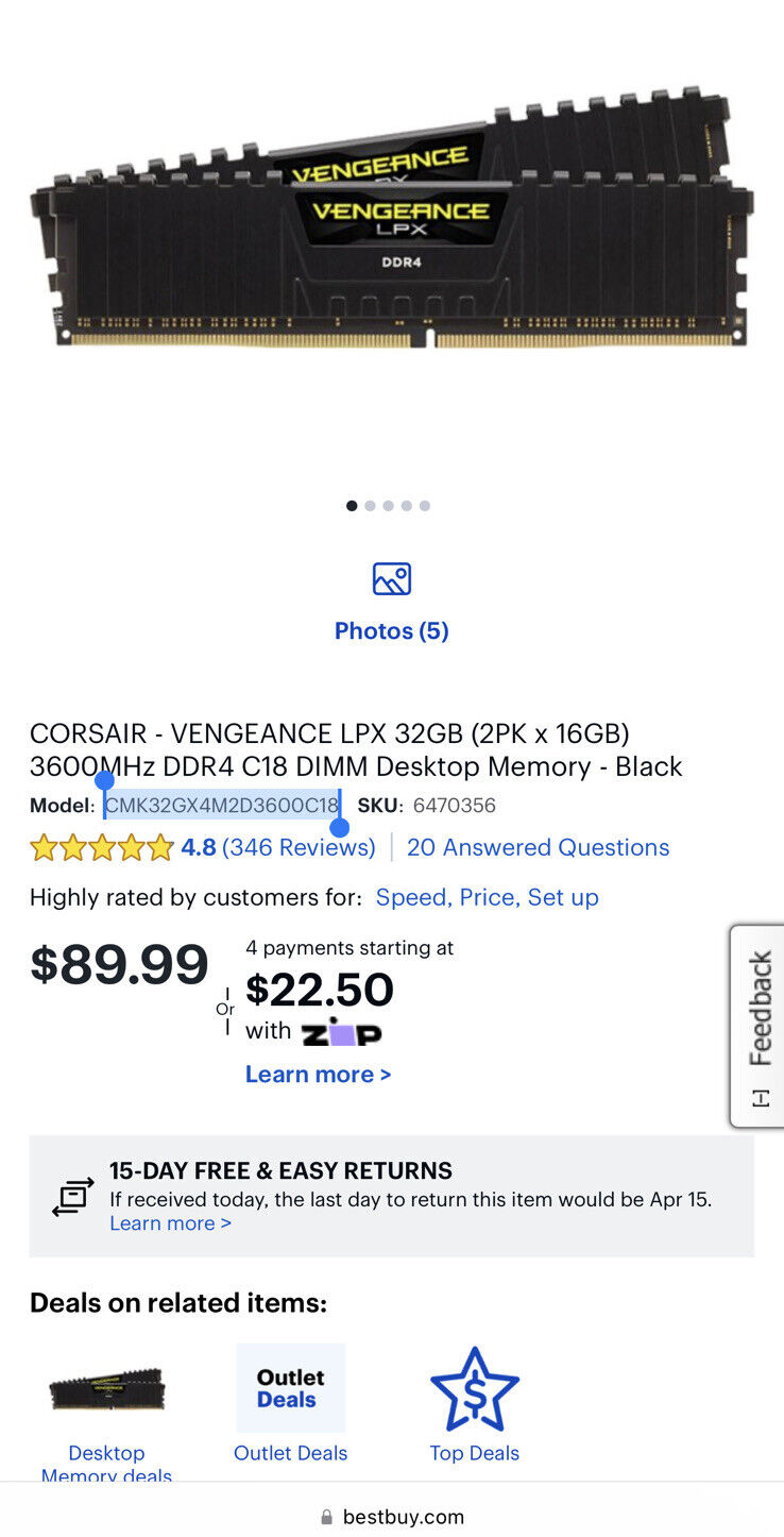 Corsair Vengeance LPX C18 (32GB 2 x 16GB) DDR4 3600MHz Memory BRAND NEW  SEALED! – ASA College: Florida