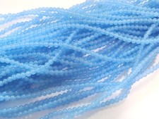 Jade hellblau Kugeln Perlen 4mm 1 Strang rund Schmuck basteln DIY Edelstein