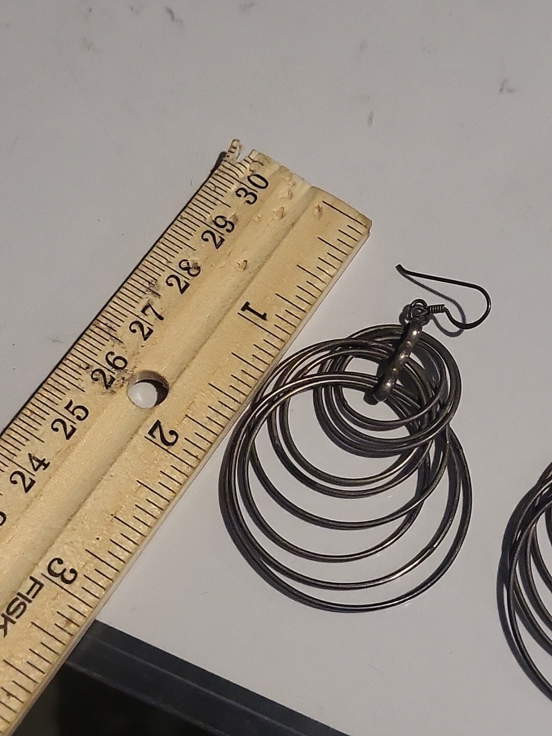 Multi-Layer  Sterling Silver Circle Round Tassel … - image 2