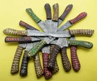 LOT OF 20 HANDMADE DAMASCUS STEEL SKINNER KNIFE WOOD HANDLE (USA Tariff Free)