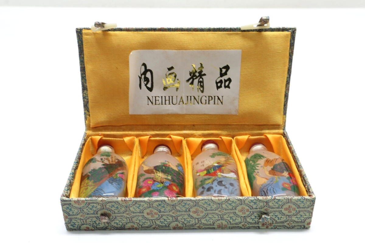4pc Chinese painted 