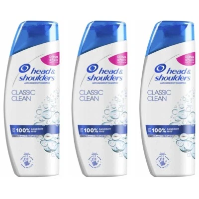 Head &Shoulders Classic Clean Anti Dandruff Shampoo 250ML x 3