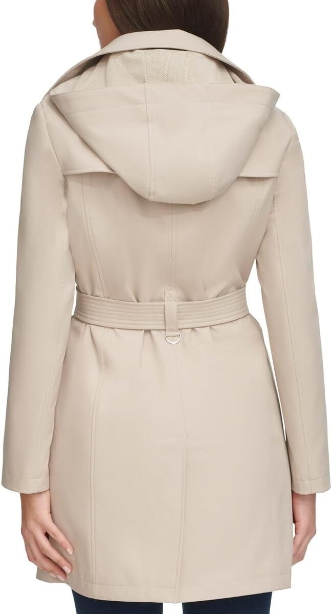 Calvin Klein Packable Raincoat Calvin Klein Womens Belted Double