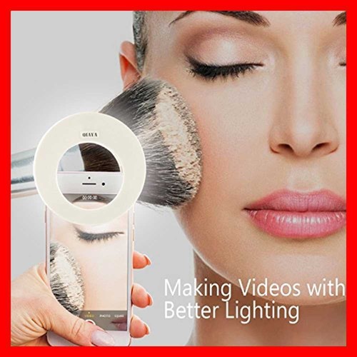 Anillo de luz para selfie luces círculo LED teléfono celular cámara portátil BLANCO NUEVO - Imagen 5 de 9