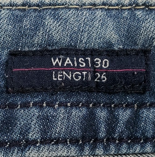 VIGOSS Jeans Women's The Chelsea Tomboy Distressed Blue Stretch Denim Sz. 30 - Afbeelding 5 van 10