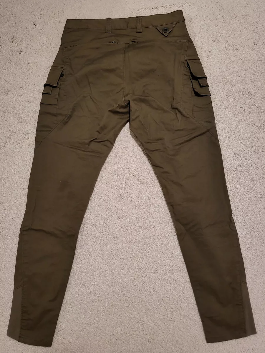 White Mountaineering Cropped Khaki Stretch Slim Tapered Cargo Pants