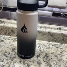 Hydro Cell Stainless Steel Water Bottle Black/White Ombre 18oz
