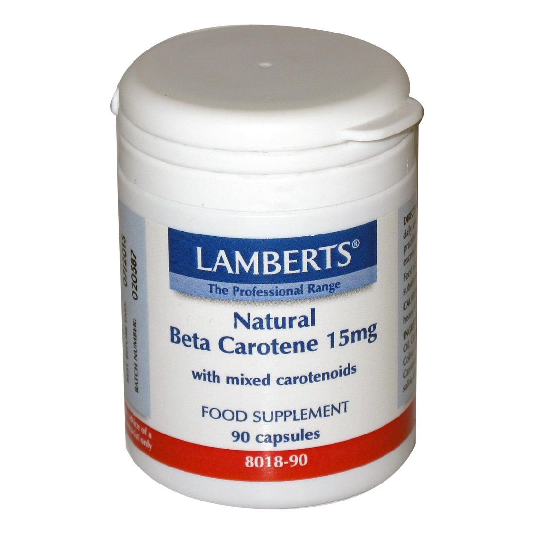 Lamberts Professional Natural Beta Carotene 15mg with Mixed Carotenoids