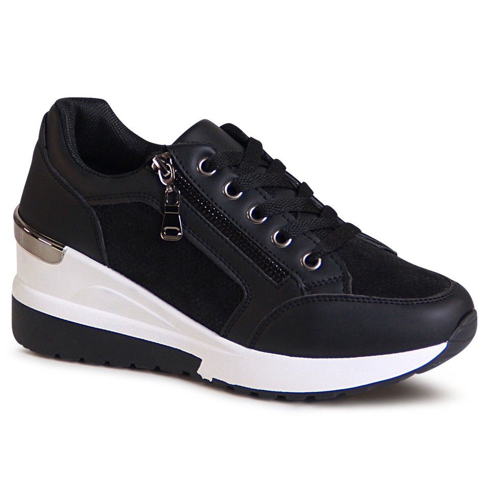 Damen-Sneaker mit Plateau-Keilabsatz