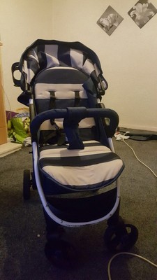my babiie billie faiers mb30 blue stripe pushchair