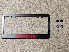 Toyota Red Black Stainless Steel License Plate Frame