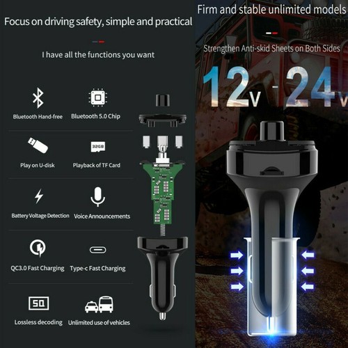 BT29 Bluetooth 5.0 Car FM Transmitter 