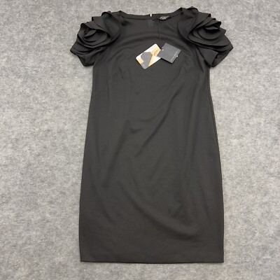 Pietro Brunelli Dress Womens Large Black Ruffled Sleeve The Salisburgo MSRP $168