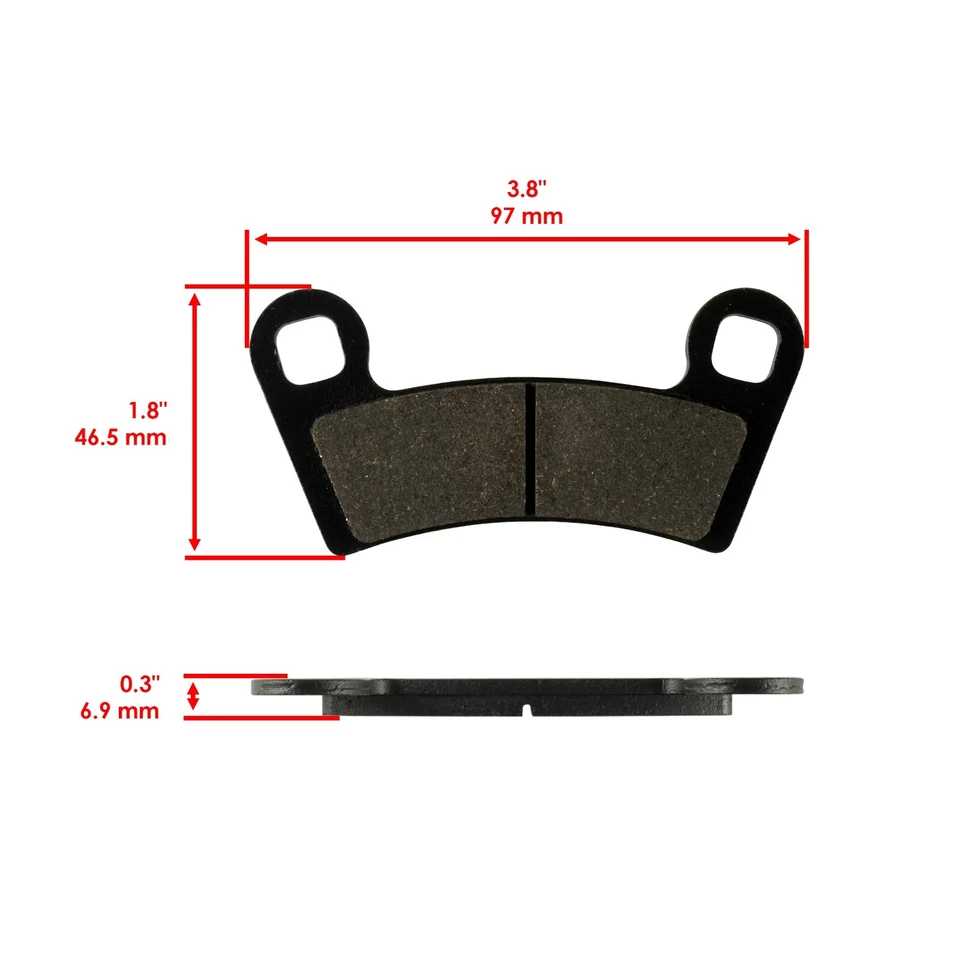 Front And Rear Brake Pads for Polaris RZR S 800 EFI 2009-2014 - Image 2 of 4
