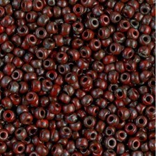 Miyuki Seed Beads 8/0 - Opaque Red Picasso