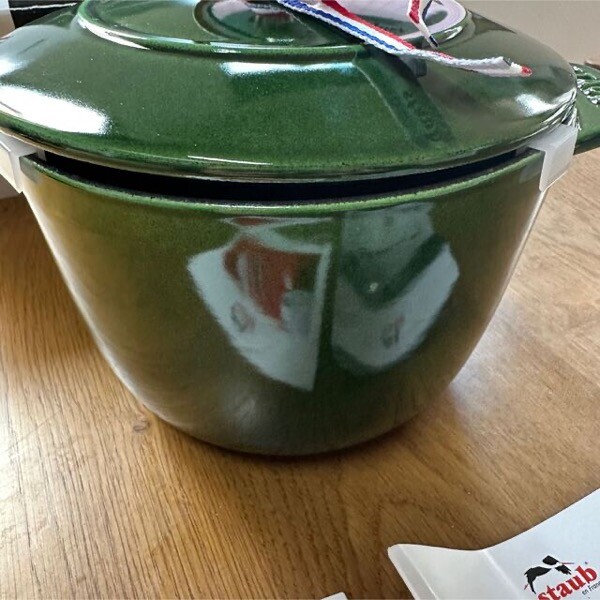 STAUB Enameled Cast Iron La Cocotte de Gohan M 16cm basil green