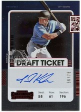 Jarred Kelenic 2021 Panini Contenders Prospect Draft Ticket Red Auto PT-JK 56/75