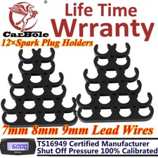 Black V8 Ignition Lead Brackets Seperators Set Ignition Spark Plug Wires 7mm 8mm