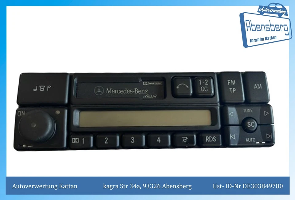 gebr. Mercedes Autoradio Kassettenradio Classic BE1150 0038202986 mit Code #2544 - Bild 1 von 4