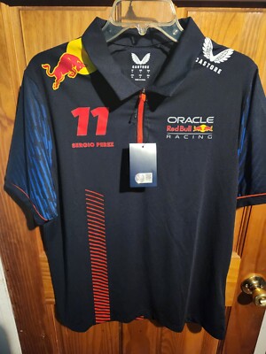 Red Bull Racing Castore Sergio Checo Perez Polo Shirt Driver Edition Night  Sky