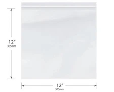 1000-12x12 Zippier Bags 2mil Clear 12x12 Reclosable 2 Mil Zip Seal Lock
