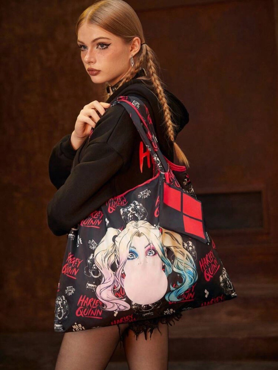 New 20” HARLEY QUINN Handbag SUICIDE SQUAD Purse Tote COMIC  display picture 1