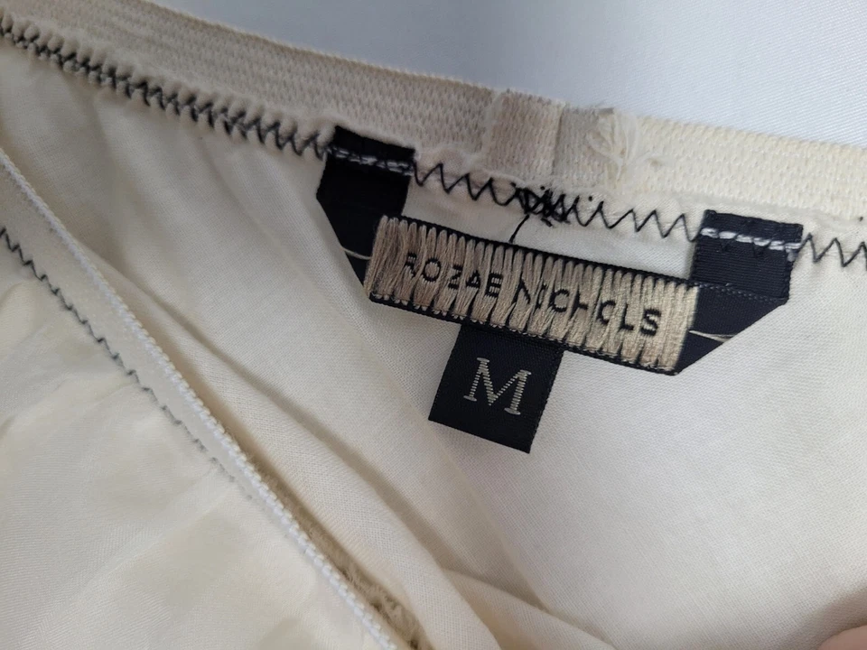 Falda RARA Rozae Nichols - FALDA 100% SEDA, 100% Algodón Forro Talla M Usada en Excelente Condición  Foto 3 de 4