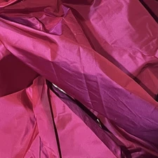 Fuchsia Purple Iridescent 100% Silk Taffeta Fabric 60” Width Sold By The Yard