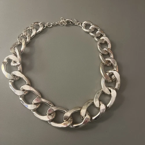 VETEMENTS Collana donna dichiarazione catenina argento design 20 pollici